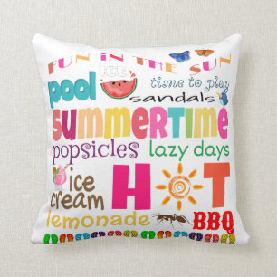Summertime Design Throw Pillow