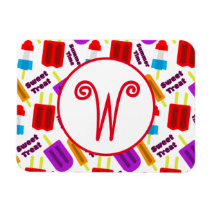 Summertime Frozen Juice Bar Monogram Magnet