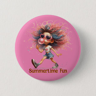 Summertime Fun  2 Inch Round Button