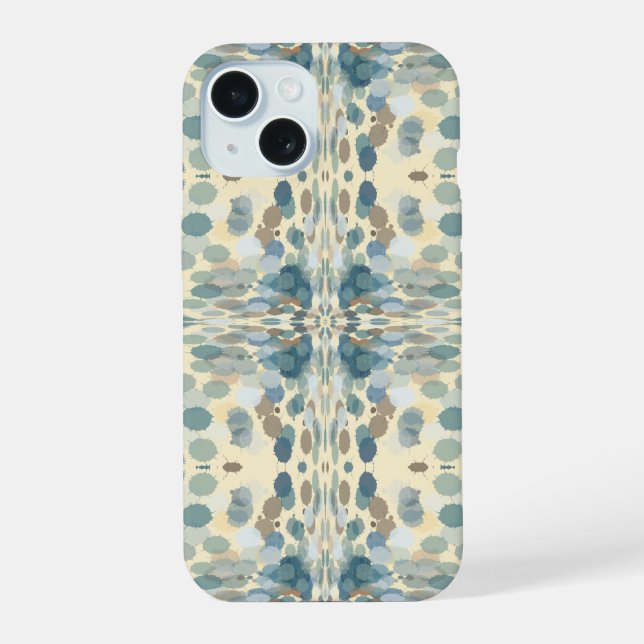 Summertime Fun Ocean Spray Splatter Abstract Art iPhone 15 Case (Back)