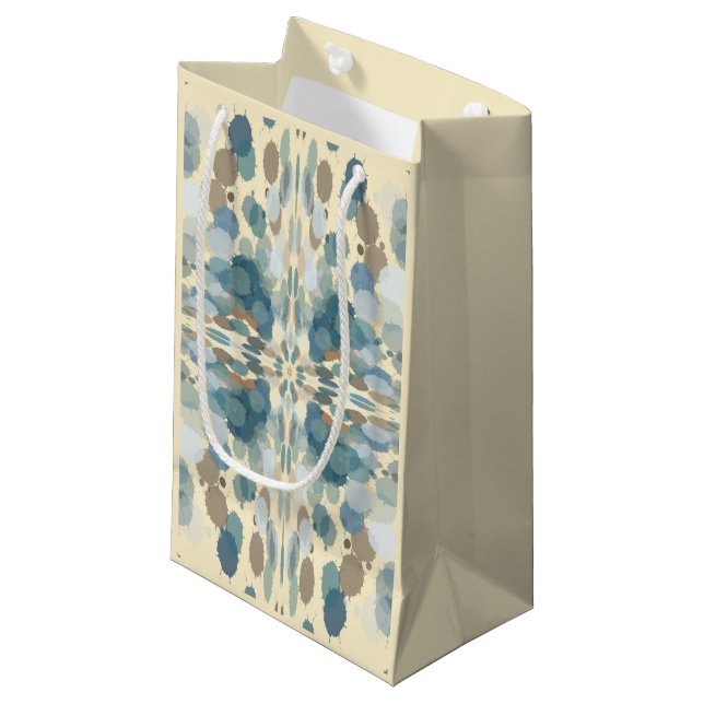 Summertime Fun Ocean Spray Splatter Abstract Art  Small Gift Bag (Front Angled)