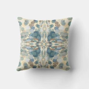 Summertime Fun Ocean Spray Splatter Abstract Art Throw Pillow