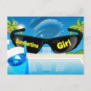 Summertime Girl Postcard