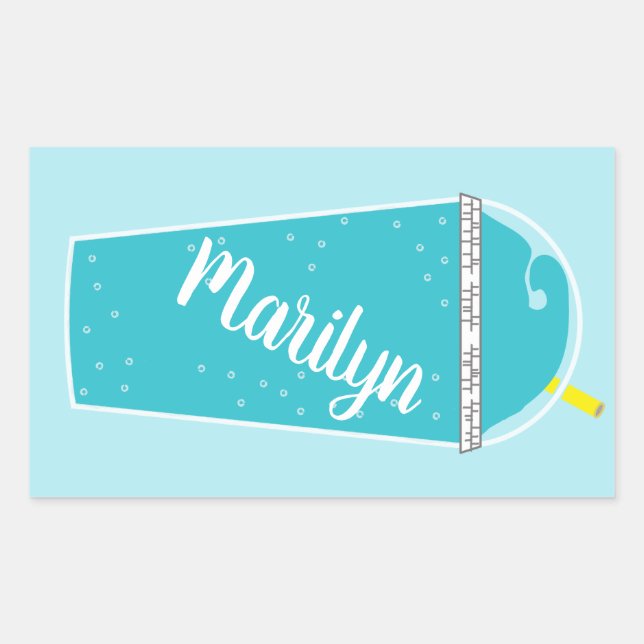 Summertime Icy Cold Drink Personalized Stickers (Front)