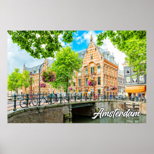 Summertime In Amsterdam, Netherlands Poster