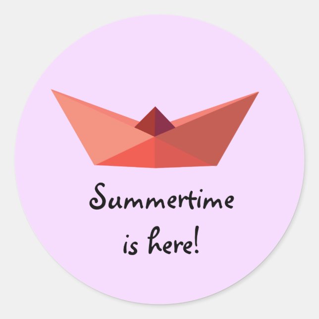 Summertime is here Text Sticker (Front)