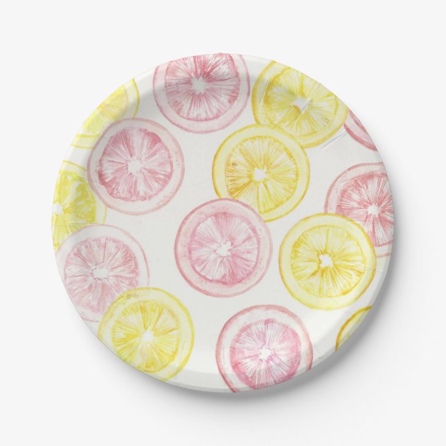 Summertime Lemonade Paper Plate (Front)