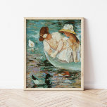 Summertime | Mary Cassatt Poster<br><div class="desc">Summertime (1894) by American impressionist artist Mary Cassatt. Original artwork is an oil painting on canvas depicting a portrait of a 2 women on a boat surrounded by ducks. 

Use the design tools to add custom text or personalize the image.</div>