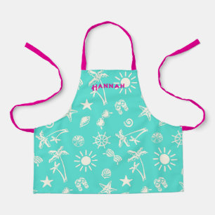 Summertime Pattern Personalized Kids Apron
