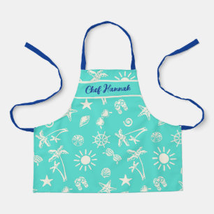 Summertime Pattern Personalized Kids Apron