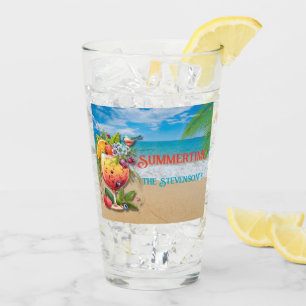 Summertime Personalized Beach Ocean Glass