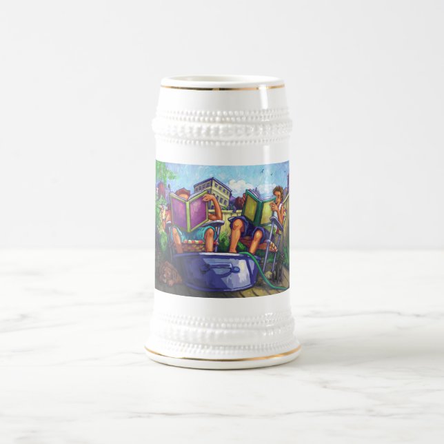 Summertime Reading Beer Stein (Center)