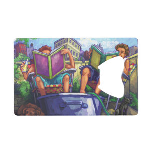 Summertime Reading Wallet Bottle Opener