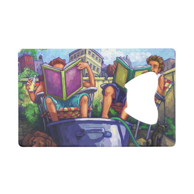 Summertime Reading Wallet Bottle Opener (Front (Horizontal))
