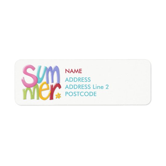 Summertime Return Address Labels