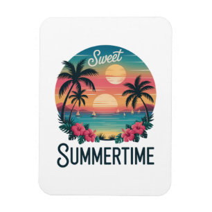 Summertime Summer Trip Beach Magnet