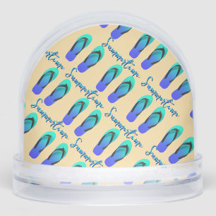 Summertime Summertime Blue Flip Flops Snowglobe