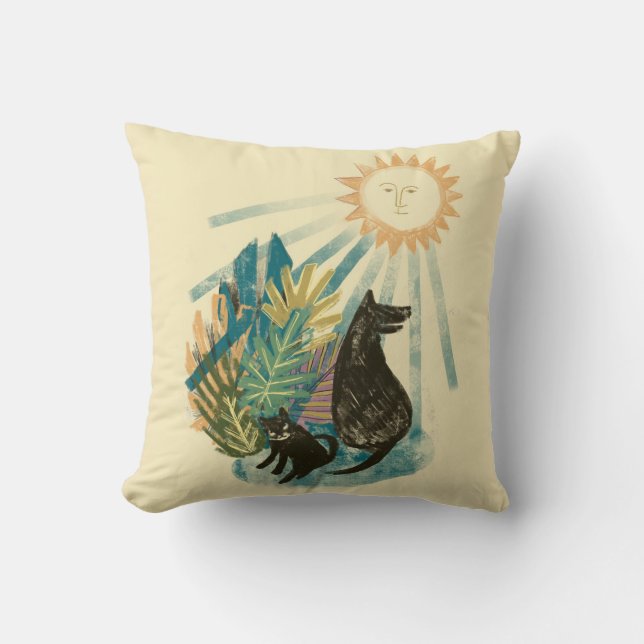 Summertime Sun Throw Pillow (Front)