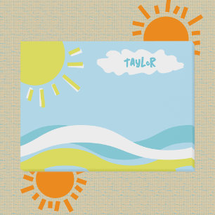 Summertime Sunshine Fun Personalized  Post-it Notes