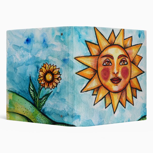 Summertime Sunshine Sun Face                       Binder (Background)