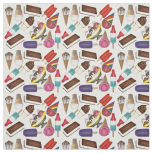 Summertime Treats Ice Cream and Popsicle Fabric