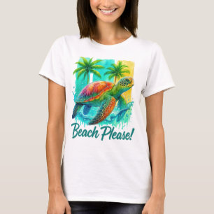 SUMMERTIME TURTLE IN THE OCEAN  T-Shirt