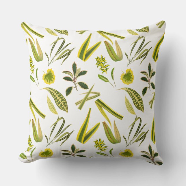 Summertime Vintage Floral  Throw Pillow (Front)
