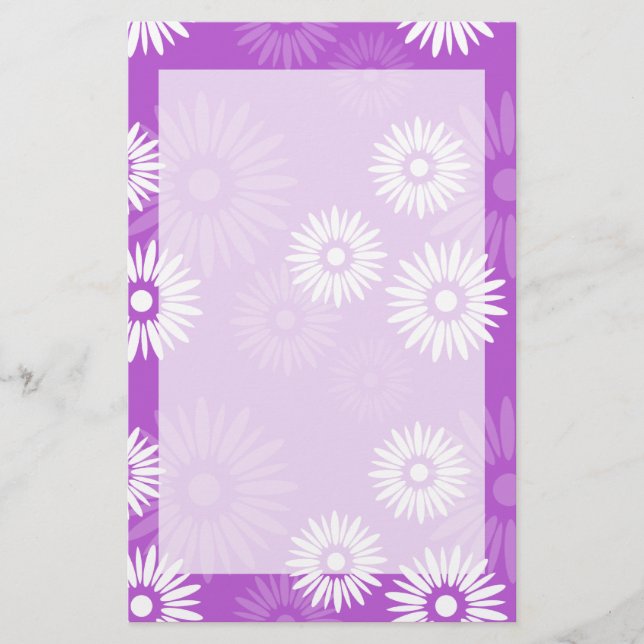 Summertime Violet Stationery (Front)