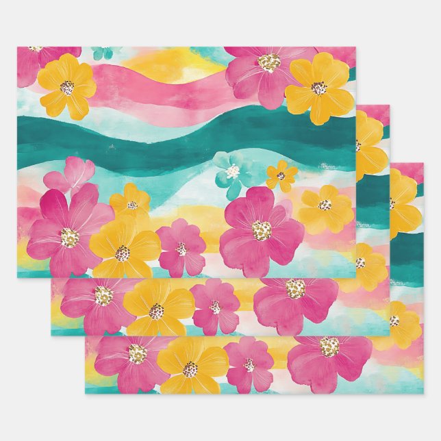 Summertime Wrapping Paper Sheet (Set)