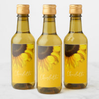 Summertime Yellow Sunflower Customizable Name     
