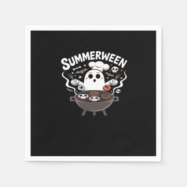 Summerween BBQ Funny Napkin (Front)