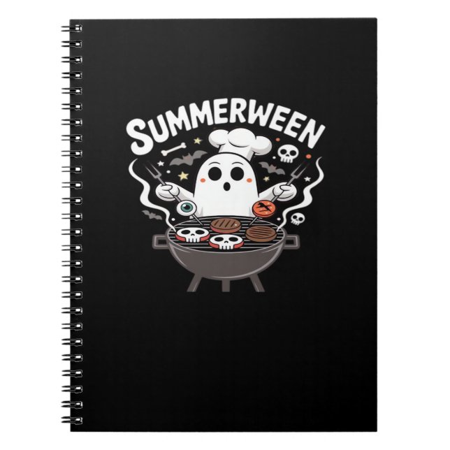 Summerween BBQ Funny Notebook (Front)