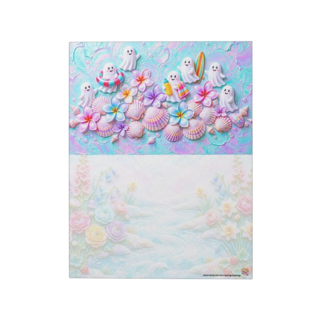 Summerween Beach Ghost Notepad (Rotated)