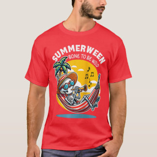 Summerween Bone to Be Wild Skeleton Raglan Basebal T-Shirt