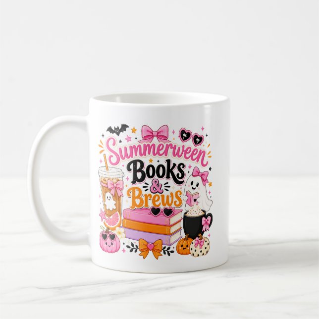 Summerween Books & Brews Coffee Mug (Left)