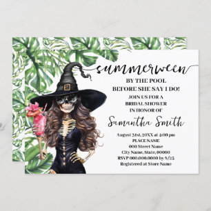 Summerween by the Pool Before I Do Shower Invitation