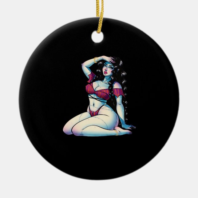 Summerween Classic Chill Meme Ceramic Ornament (Front)