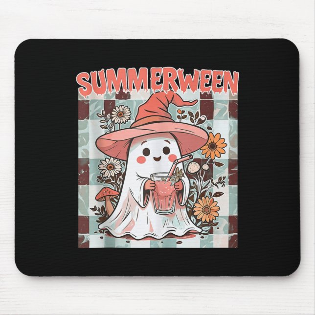 Summerween Funny Halloween Fall Trending Design Ta Mouse Pad (Front)