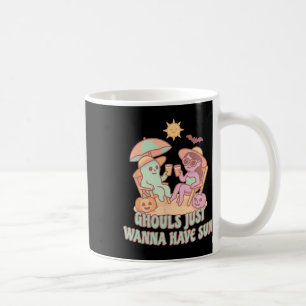 Summerween Ghost Ghouls Just Wanna Have Sun Summer Coffee Mug