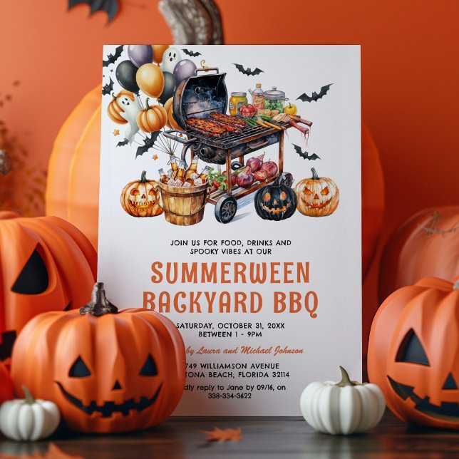 Summerween Halloween Backyard BBQ Invitation (Creator Uploaded)