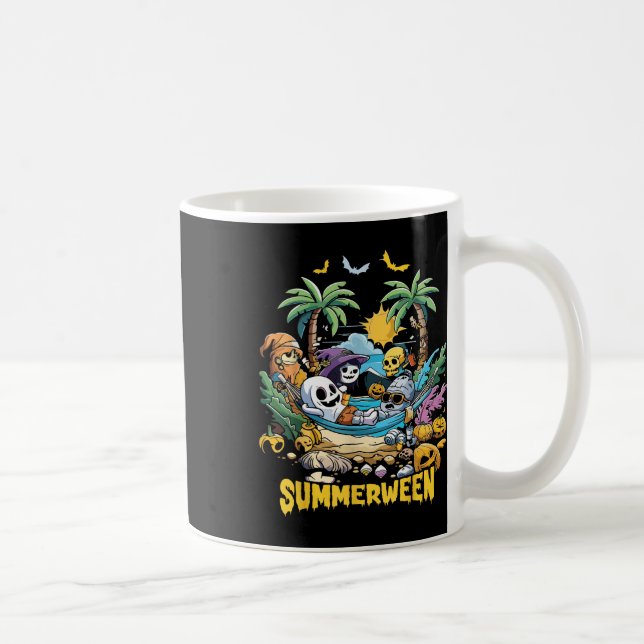 Summerween Happy Summer Halloween Holiday Beach  Coffee Mug (Right)