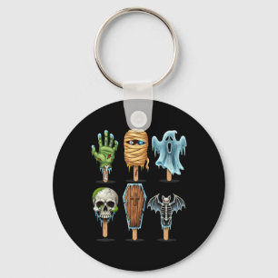 Summerween Horror Movies Summer Popsicle Halloween Keychain