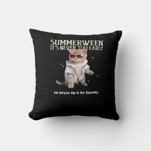 Summerween It's Never Too Early To Be Spooky Class Throw Pillow