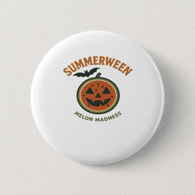 Summerween Madness – Spooky Watermelon Classic 2 Inch Round Button (Front)