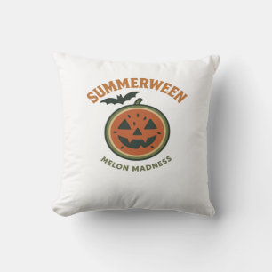 Summerween Madness – Spooky Watermelon Classic Throw Pillow