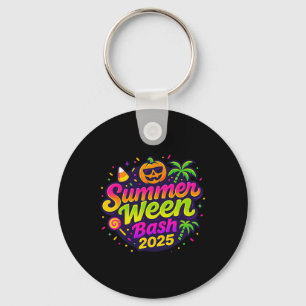 Summerween Sh 2025 Skeleton Beach Party Halloween Keychain