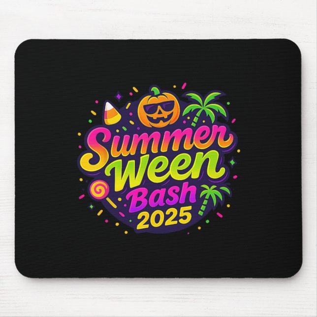 Summerween Sh 2025 Skeleton Beach Party Halloween  Mouse Pad (Front)