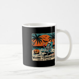 Summerween Skeleton Beach Halloween Tropical Art 1 Coffee Mug