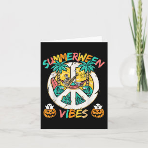 Summerween Skeleton Chill Out At The Beach With Su Card