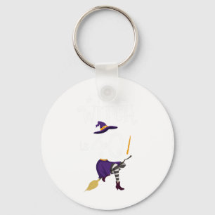 Summerween Skeleton Flamingo Halloween Summer Girl Keychain